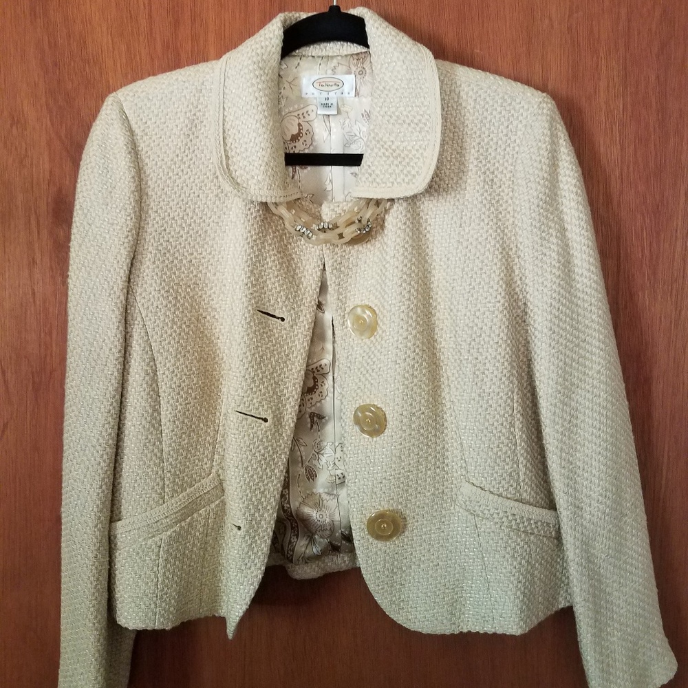 Talbots 10p Blazer/Jacket, light tan color